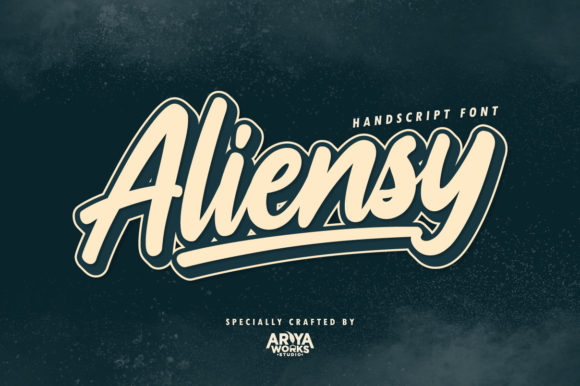 Aliensy Font: Bold Retro Handwritten Type for Branding