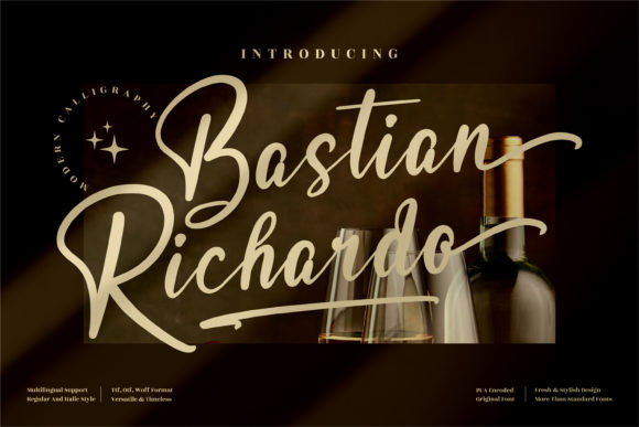 Bastian Richardo: A Script Font for Brand Elegance