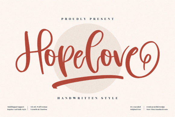 Hopelove: A Whimsical Script Font for Elegant Branding