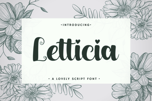 Letticia: A Bold Script Font for Editorial Design