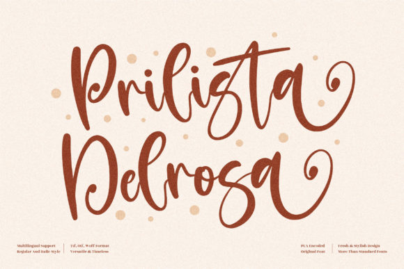 Prilista Delrosa: A Script Font for Polished Branding