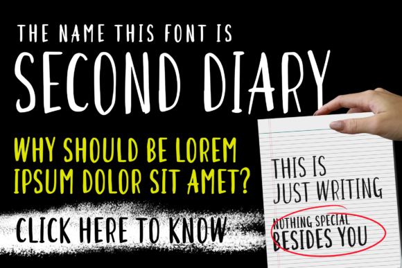 Second Diary: A Handwritten Font for Makers